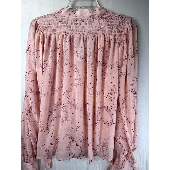 NWT Free People Stars Align blouse in pink combo, size S - Picture 6 of 12